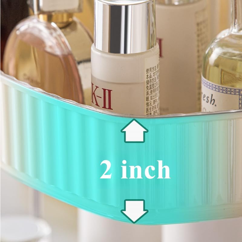 Miniatura 5 de Organizador de maquillaje giratorio de 360, organizador de baño giratorio para encimera, organizador de cosméticos de gran capacidad para cuidado de