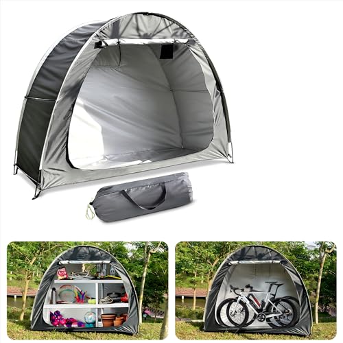 Bike Cover Storage Tent, Foldable Outdoor Bike Tent for Bikes, Garden Tools, Lawn Mover, Waterproof Storage Tent
