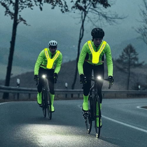 Colete de corrida feminino, refletivo, respirável, de alta visibilidade, colete de corrida leve de a