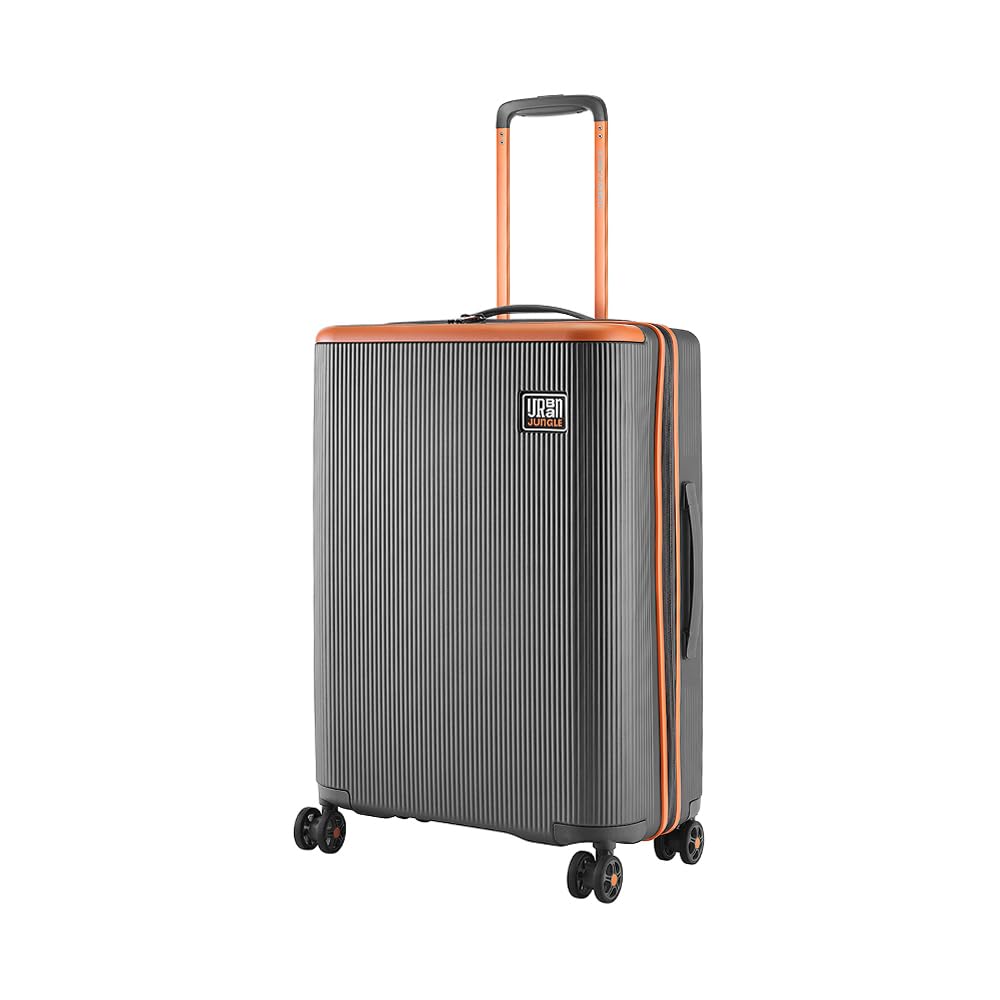 by Safari, Lumolite Light Weight Medium(65cm) Trolley Bag, Hardside Polycarbonate Suitcase with 8 Spinner Wheels and TSA Lock, Travelling Luggage for Men & Women (Grey)-image-2