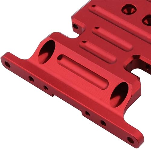 Miniatura 4 de HobbyPark Placa de deslizamiento de transmisión de soporte de marco central de aluminio para AXIAL SCX10 110 RC Rock Crawler Car Option Parts (rojo)