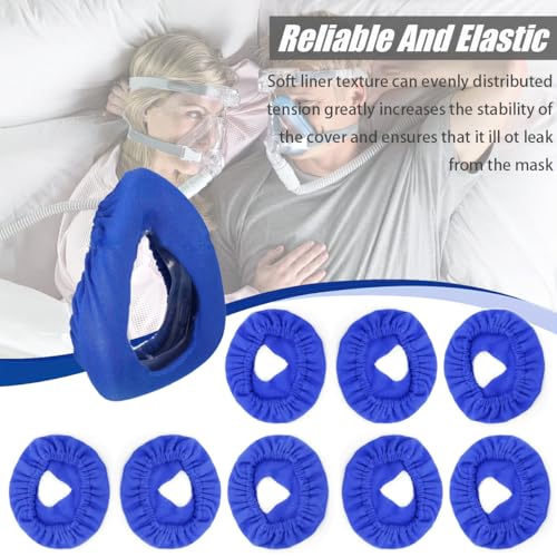 Sivlnian 8 Pack Mask Liners, Cushions Pads One Size Compatible with Most Full Face Masks, Soft Cushion Mask Cover Skin Protector, Reduce Noisy (Blue