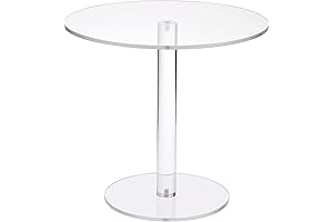 Acrylic Cake Stand: 9.8" Round Elevated Riser for Exquisite Dessert Display
