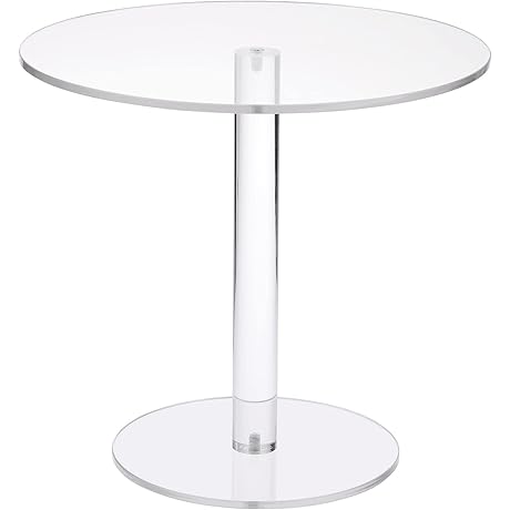 Acrylic Cake Stand: 9.8" Round Elevated Riser for Exquisite Dessert Display
