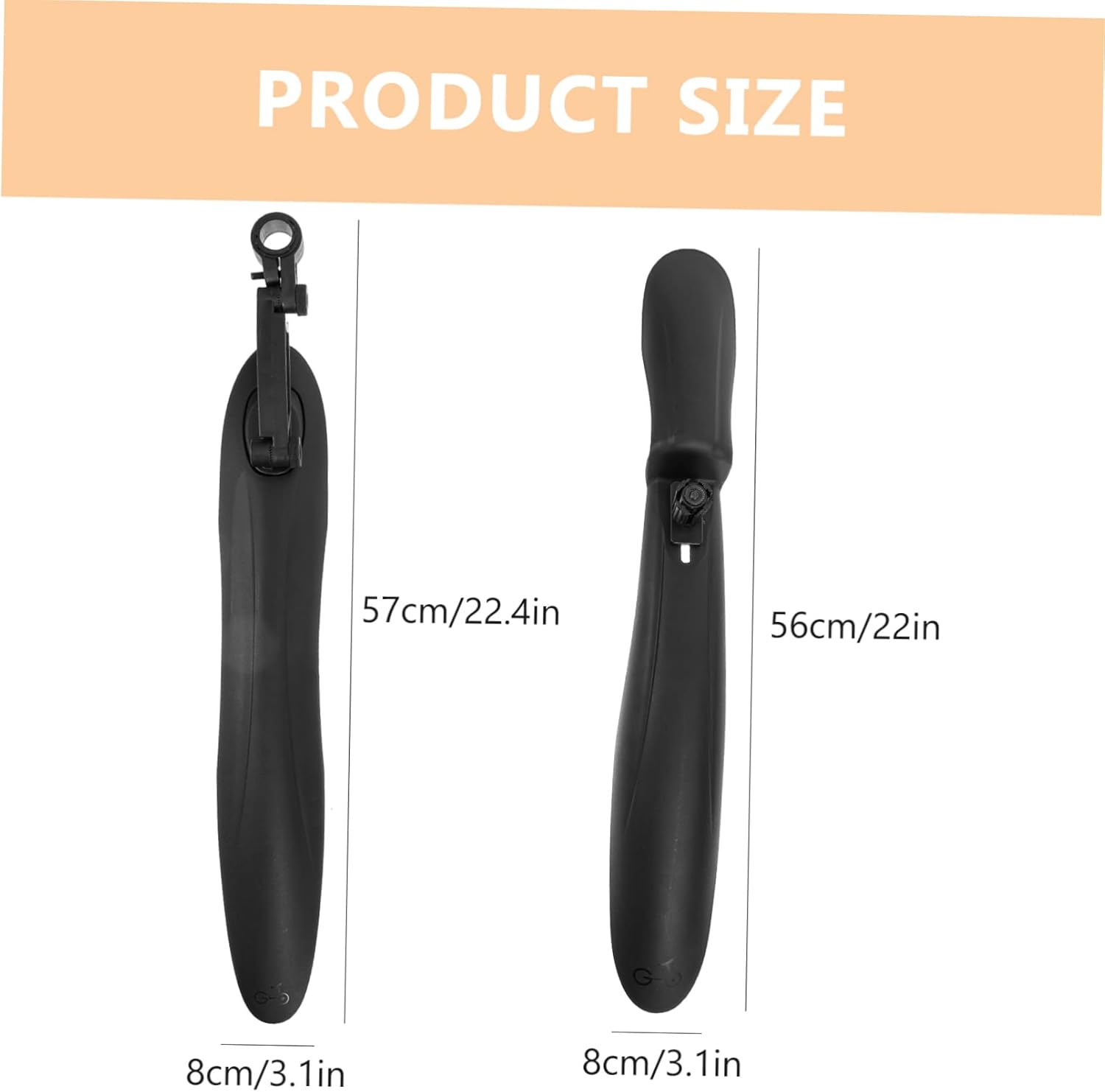 Adjustable Plastic Mountain Bike Mud Guards for 26 and 27.5 Bikes Waterproof Fenders Easy Installation for-Road Cycling