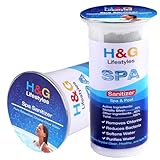 H&G Lifestyles Spa Sanitizer,Hot Tub Silver Ions Mineral Cartridge, Removes Chlorine Softens Water, Keeps Water Crystal Clear,Last for 6 Months 2 Packs