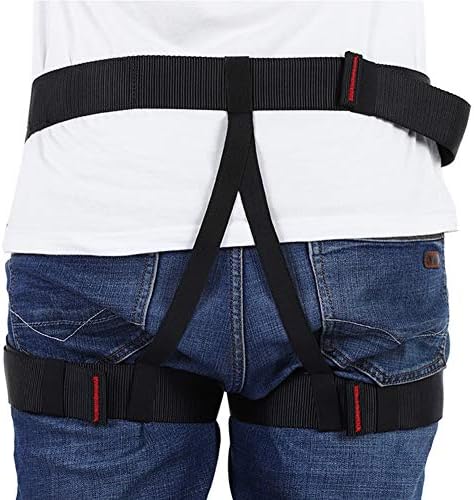Tosuny Adjustable Thickness Climbing Harness Half Body Harnesses,Half Body Safety Belt for Rock Climbing Mountaineering Rappelling Aerial Work.(Black)