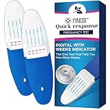2 Stücke Pregnancy Test,Schwangerschaftstest Frühe Erkennung mit Wochenbestimmung,Schwangerschaftstest Schnelle Erkennung,Frühschwangerschaftstest für Frauen,Zuhause verwenden,Genaue Ergebnisse