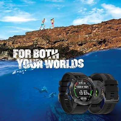 Garmin Descent Mk2i, Watch-Style Dive Computer with Air Integration, Multisport Training Smartwatch, Titanium Carbon Gray DLC with Black Band Bundle with Microfiber Cleaning Cloth + More