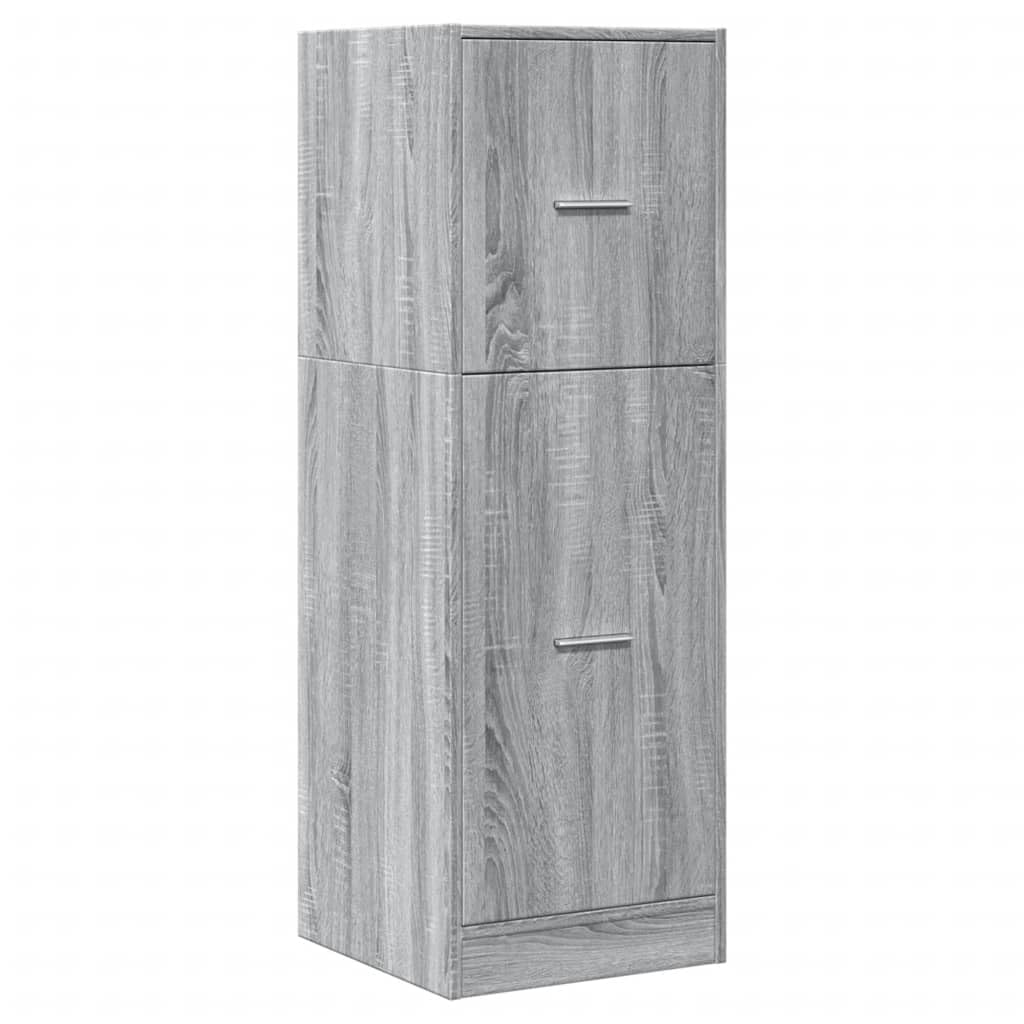 vidaXL Armoire apothicaire Sonoma Gris 40x41x118 cm Bois d'ingénierie, Coffre d'apothicaire, Meuble d'apothicaire, Coffre à tiroirs d'apothicaire