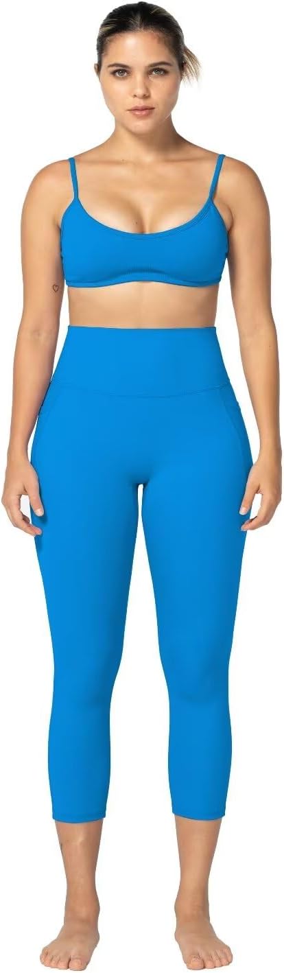 Sunzfly Invisible Butt Scrunch Workout Leggings with Pockets for Women, No Front Seam Gym Yoga Pants with Tummy Control - Image 5