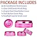 HDUFC for Jeep 2022-2025 Grand Cherokee/Grand Cherokee 4xe/Grand Cherokee L car Interior 6-Piece Set, Shift Switch, air Conditioning Adjustment, Headlight Switch knob, Start Button Cover/Ring (Pink)