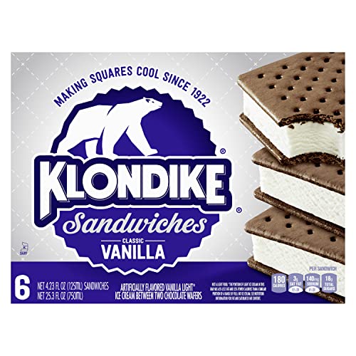 Klondike Ice Cream Sandwiches, Classic Vanilla, 6 Count #TOP6