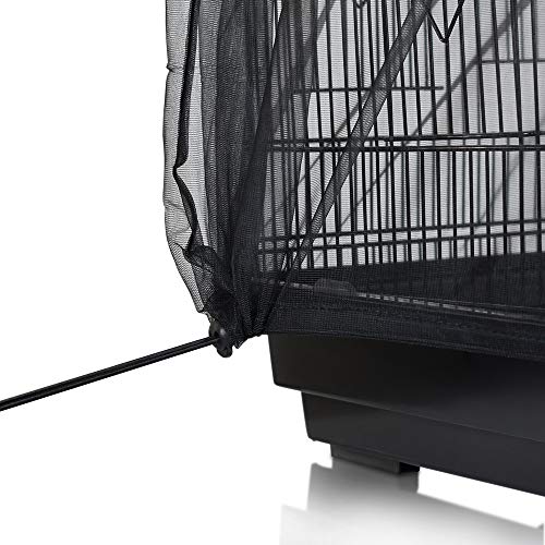 ASOCEA Bird Cage Seed Catcher Parrot Cage Mesh Rok Universele Vogelkooi Cover Vogelzaad Nylon Netto Guard extra groot… - Afbeelding 5