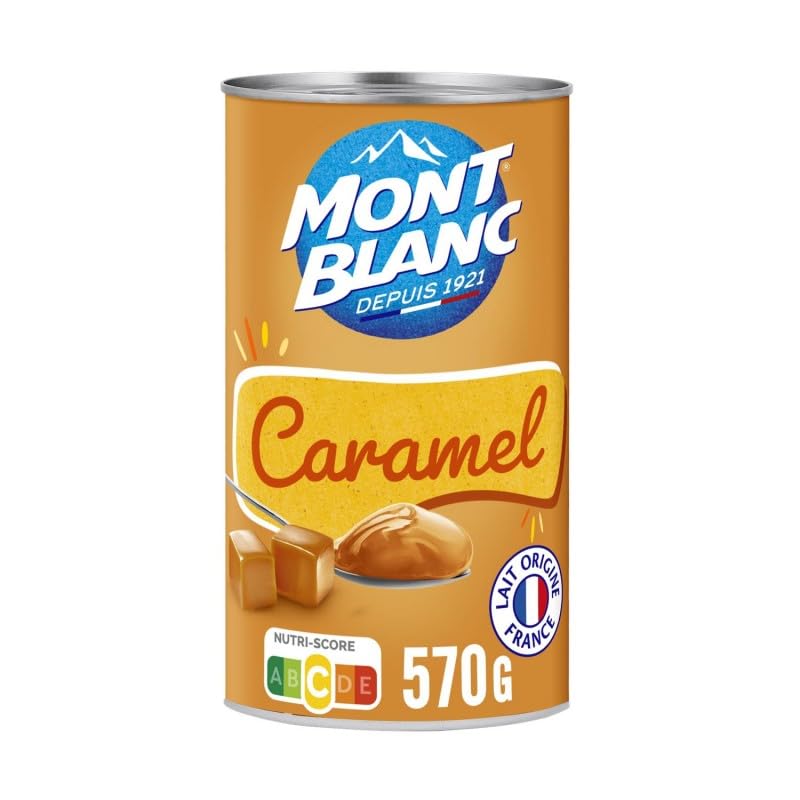 MONT BLANC - Crème Dessert Caramel - Onctuosité gourmande - Format généreux 570G - Lot De 4