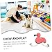 BESTonZON Cute Flamingo Squeaky Dog Toy Interactive Pet Toy for Dogs Helps Relieve Teething and Boredom for Indoor and