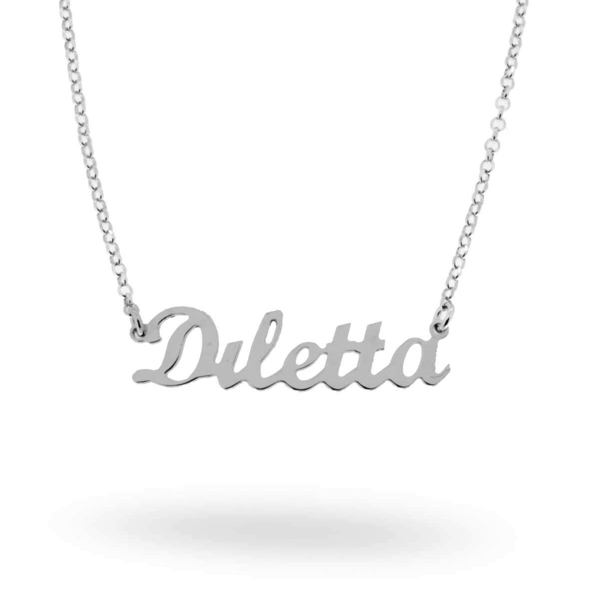 Flowers Collana Vari Nomi in Acciaio lucidissimo. Girocollo Collana con Nome Donna per Essere Sempre al Top. Scegli Il Tuo per Un Ottima Idea Regalo