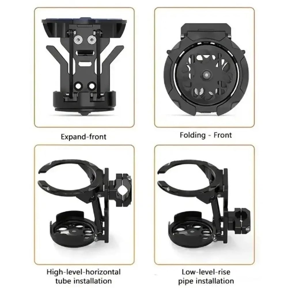 Portabotellas Motocicleta Portavasos Plegable Ajustable para Bicicleta Eléctrica, Ciclismo Deportivo, Accesorio De Montaje para Botella Agua para Motocicleta