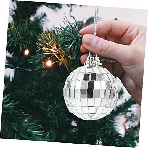 6pcs Disco Mirror Ornaments Reflective Hanging Decorations para árbol de Navidad, fiestas de cumpleaños, bodas y celebraciones miniatura 7