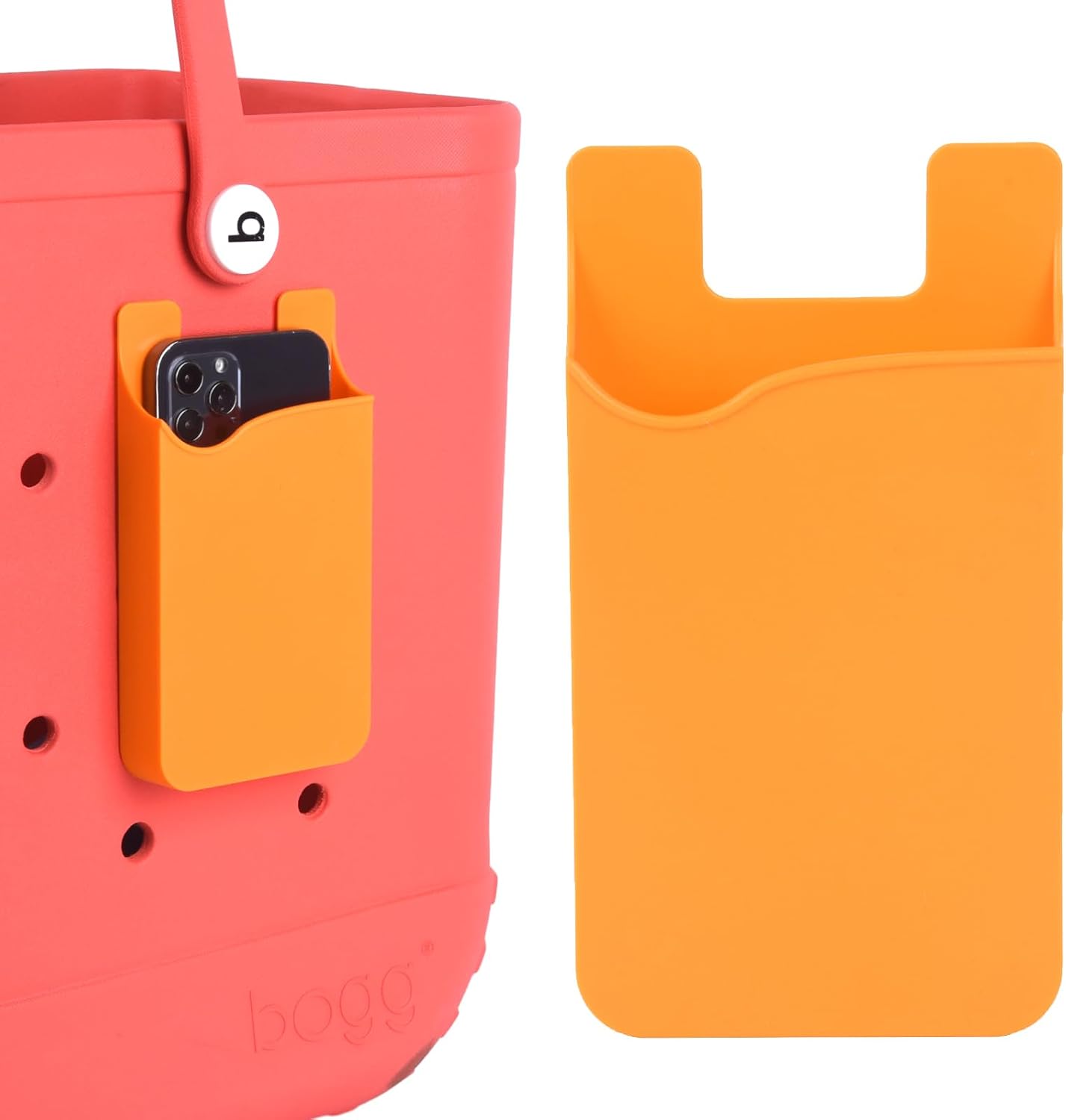 Phone Holder Compatible with Simple Modern Bag and XL Bogg Bag Accessories, ABS Hard Plastic Cellphone Case Accessories for Bogg Phone Holder Orange