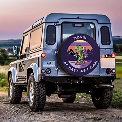 Image of Spare Tire Covers for RV Trailer Movin As Fast As I Can Weatherproof Dustproof Universal for Trailer SUV Camp Travel 12 Inch