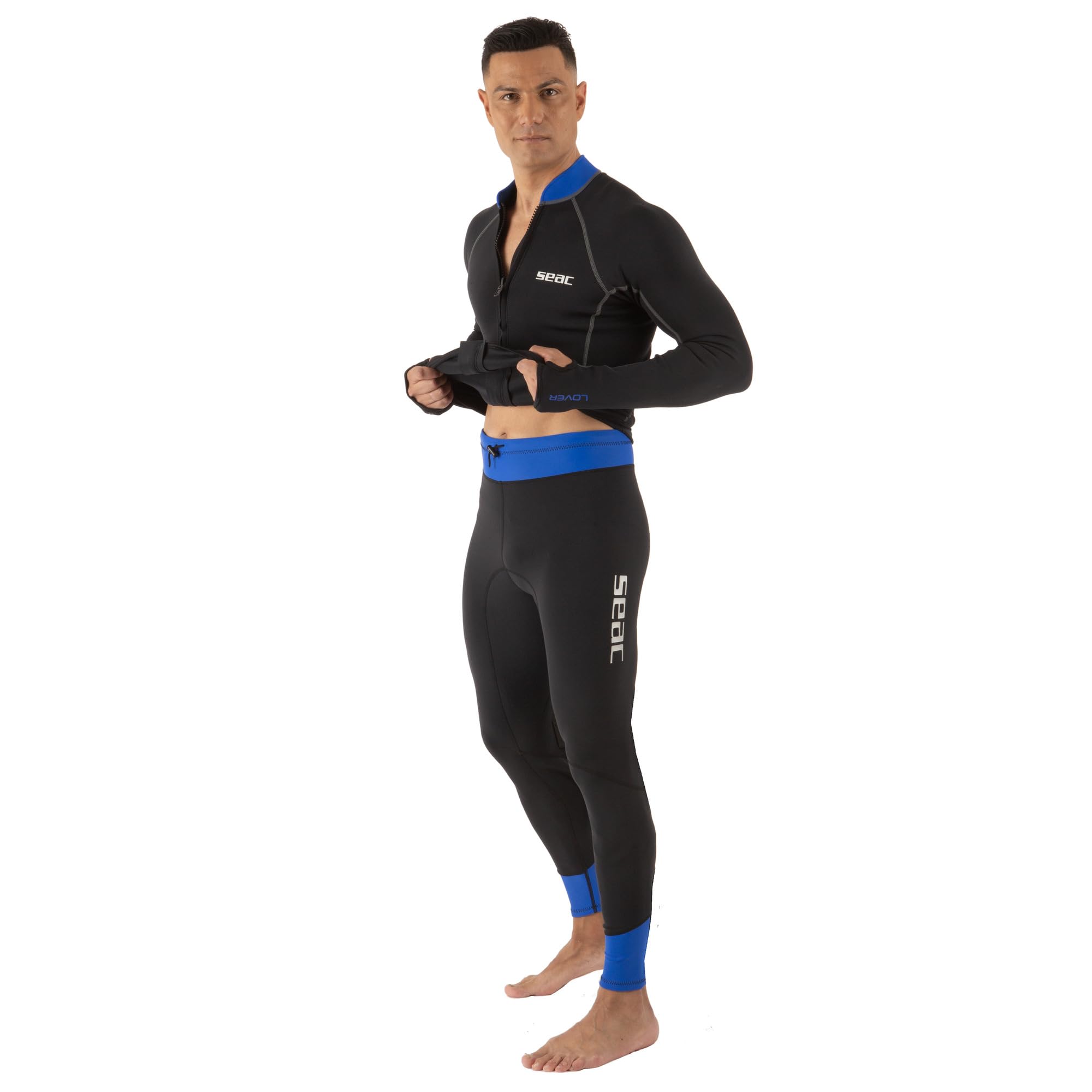SEAC Lover, Giacca in Neoprene Super Stretch a Manica lunga con Zip Frontale, per Snorkeling, Nuoto, Surf, Canoa e Sport Acquatici