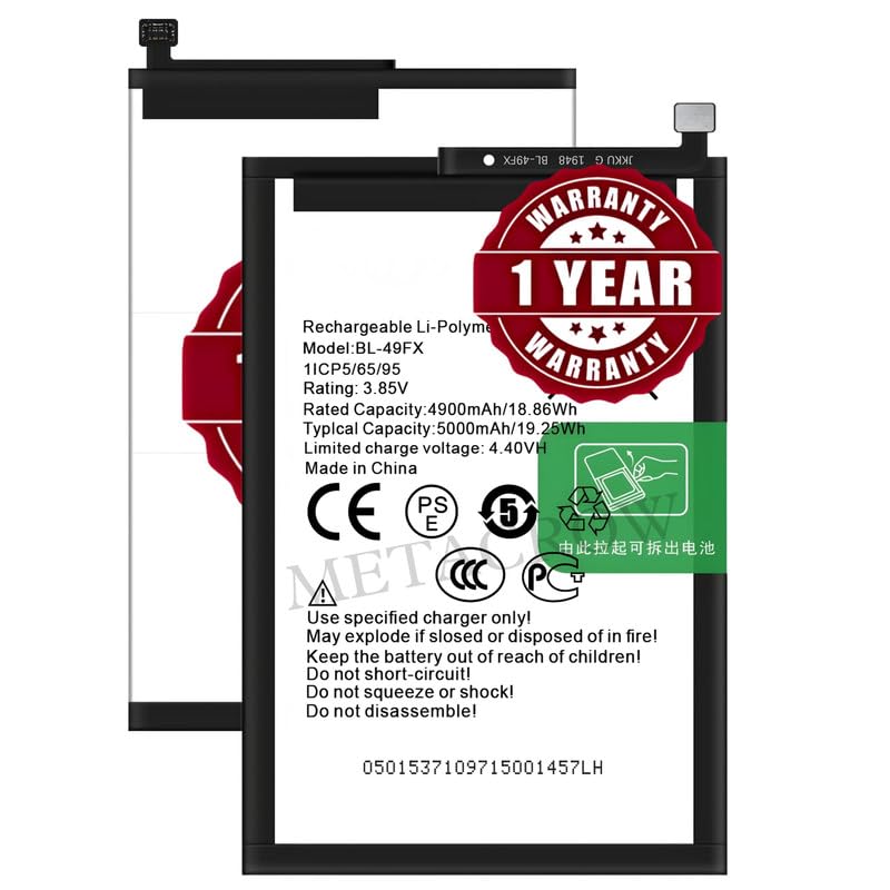 Image of Original BL-49fX Battery Compatible for Infinix Smart 6 (X6511, X6511B, X6511E) - (5000mAh) - 1 Year Warranty