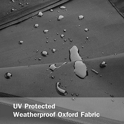 mewmewcat Capa preta para aquecedor de pátio Tecido Oxford à prova d'água com bolsa de armazenament