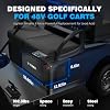 Batería de litio VATRER POWER para carrito de golf 48V, BMS integrado de 200A | cargador de 18A, convertidor 48V-12V, monitor táctil y app, batería de litio 105Ah, salida de potencia máxima 10.24kW, perfecta para carritos de golf 4