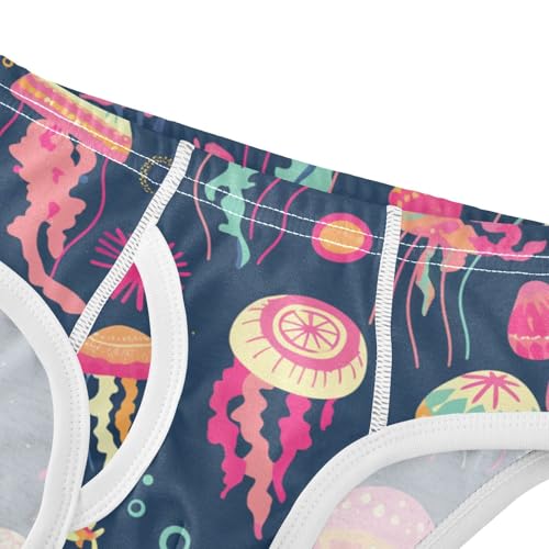 KLL Colorful Jellyfish Baby Boys Cotton Nighttime Underwear Breathable Children Panties4