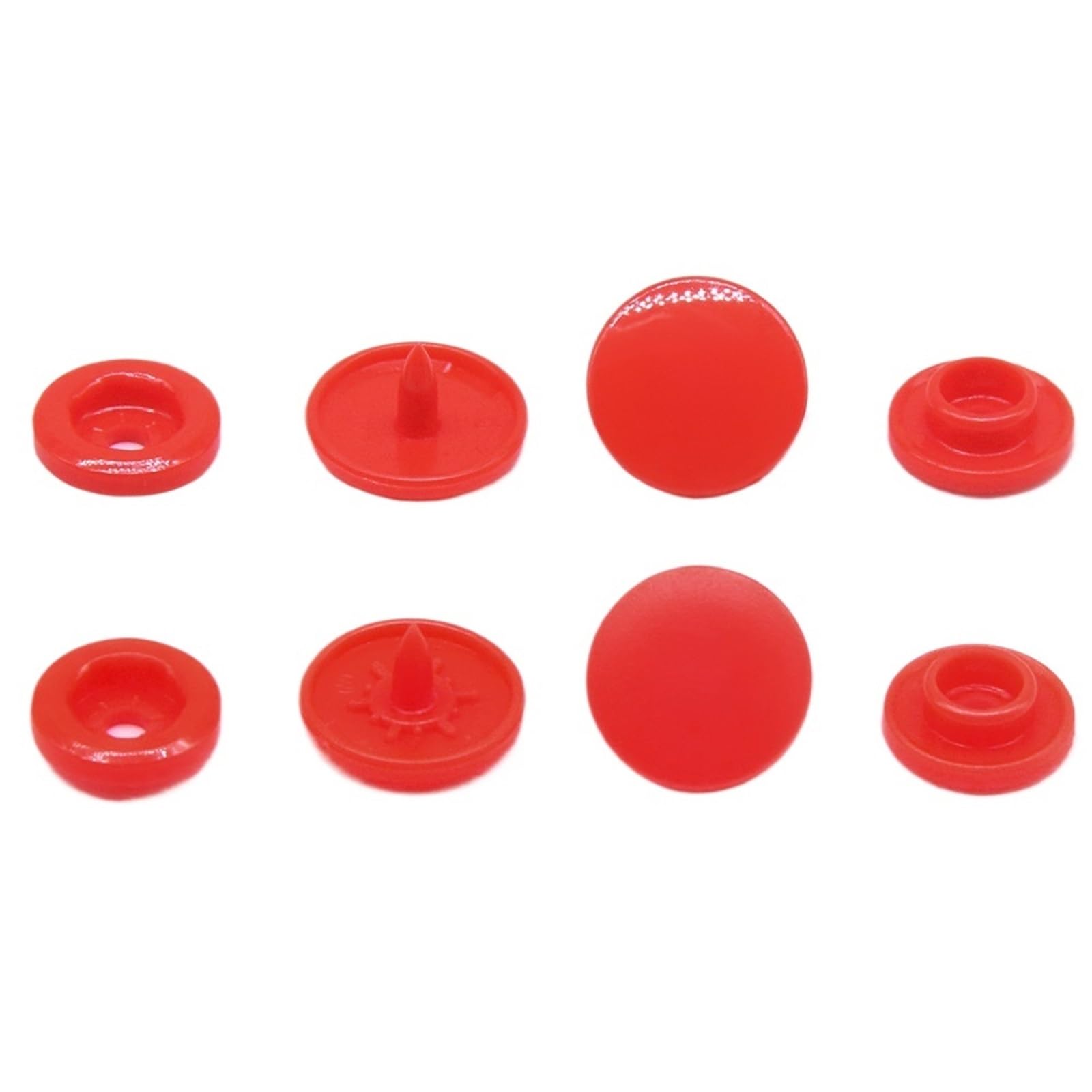 T5 Plastic Snap Buttons 200Sets Snaps Fasteners Bag Folder Dark Buckle Button Resin for Baby Clothes DIY(Red 402)