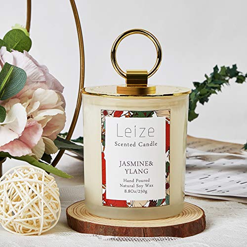 image for Leize Jasmine & Ylang Ylang Scented Candles,Candle Gifts for Women, Hi