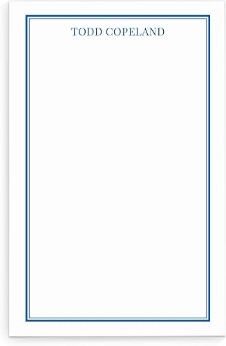 Personalized Notepad Set for Men, Custom Professional Notepads for Men or Women, Letter writing paper, size 5.5in x 8.5in, 50 sheets