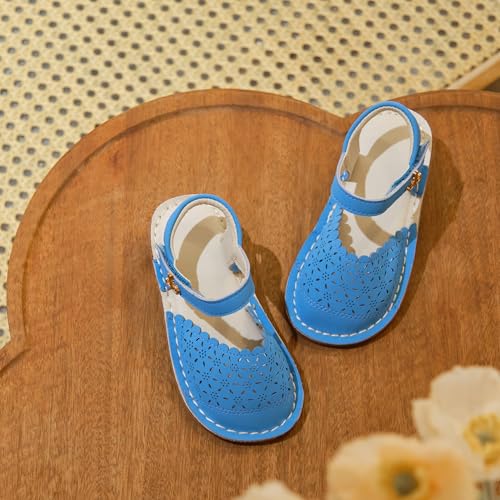 Image of THEE BRON Toddler Girls Espadrilles Sandals Hollow Out Rustic Dress Shoes