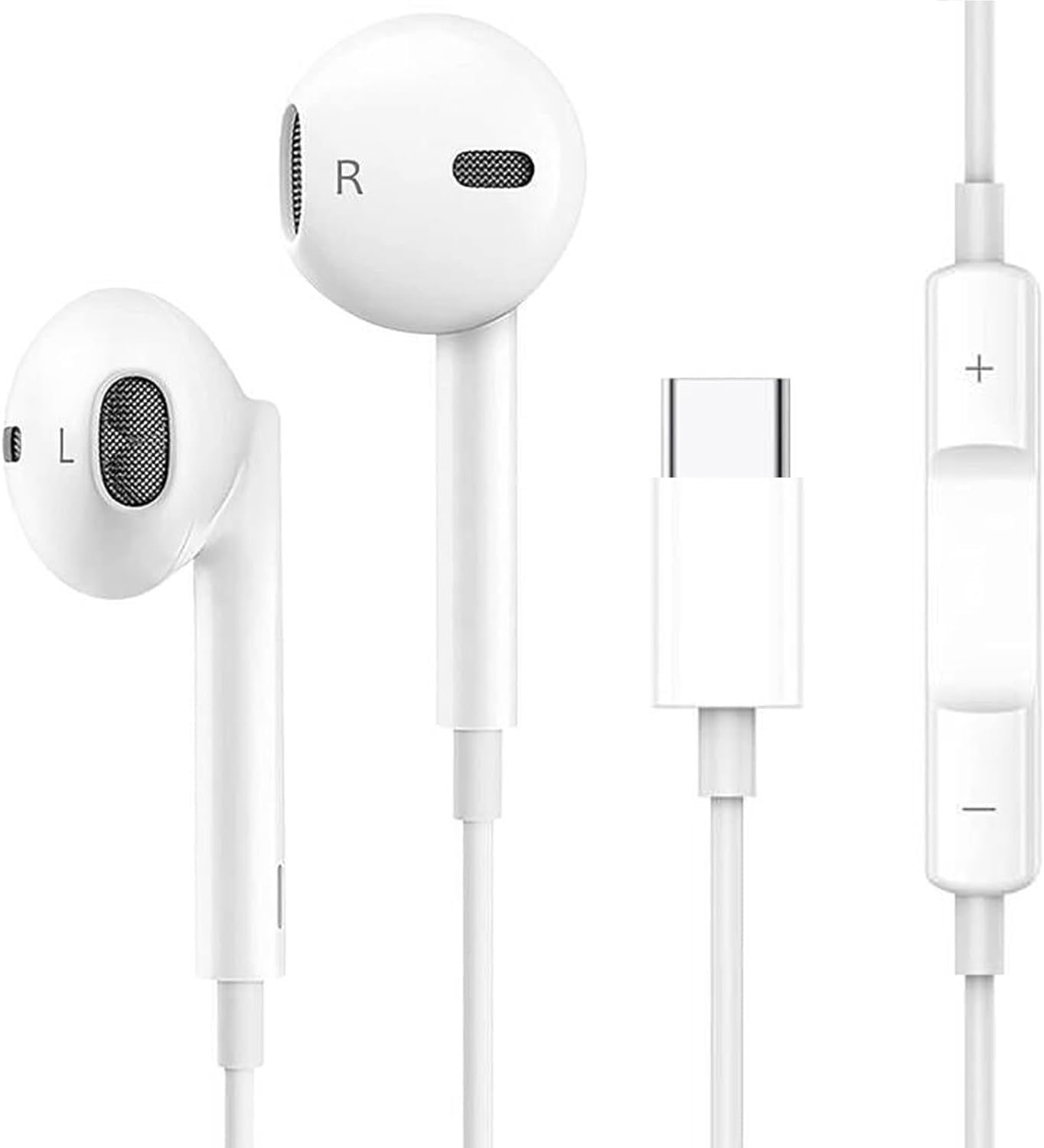 Kogwjte USB C Headphones for iPhone 16/16e/15 Pro Max/Plus, Type C Earbuds Wired Earphones (Micropho… Kogwjte USB C Headphones for iPhone 16/16e/15 Pro Max/Plus, Type C Earbuds Wired Earphones (Micropho…