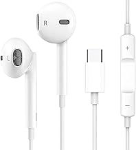 USB C Headphones for iPhone 16 Pro Max 15 Plus iPad Pro, Type C with Microphone Hi-Fi Stereo Earphones USB C Wired In-Ear Headphones for Samsung S23 S22 S21 S20 A54, Google Pixel 8 7 6A, One-Plus 10 9