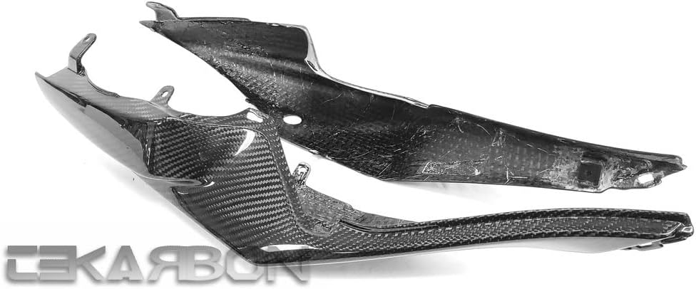 Replacement for Tail Side Fairings, Kawasaki ZX6R (2009-2012), Carbon Fiber, 2x2 Twill Weave