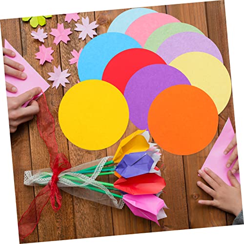 100 Folhas Papel Colorido Redondo Papel De Presente Papel De Embalagem Origami Colorido Papel De Pin