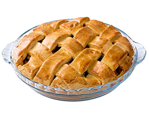 International Cookware Plate Ôcuisine Borosilicate Glass Pie Dish W/Handles 8.65 Inches, 1.3L, Clear #TOP3