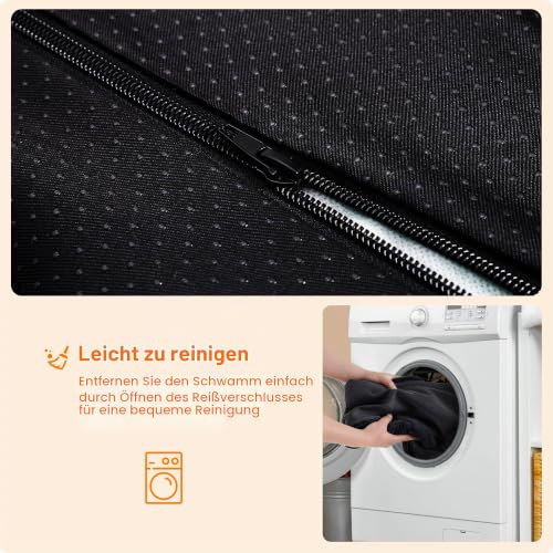 HMTOPE Orthopädisches Hundebett Rund, Katzenbett, Waschbar Kissen, Ø60cm