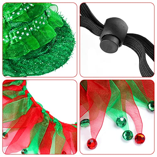 Cat Christmas Costume Suit, Hmxpls Small Dogs & Cats Tutu Collar And Green Shiny Hat Cute Costume Suit Kitten Outfit Clothing For Birthday Party Thanksgiving Christmas Holiday #TOP2