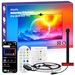 Diyife TV LED Lights, 4m TV Backlights with AR Sensor Sync to 55-60 inch TVs Screen & Music, Multiple Colors Changing RGB LED Strip Lights for TV Work with Remote, Bluetooth, Smart App Control