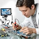 Microware-7-LCD-Digital-Microscope-1080FHD-USB-Coin-Microscope-50x-1200x-Magnification-with-Wired-Remote10-LED-Lights-12MP-Camera-Microscopes