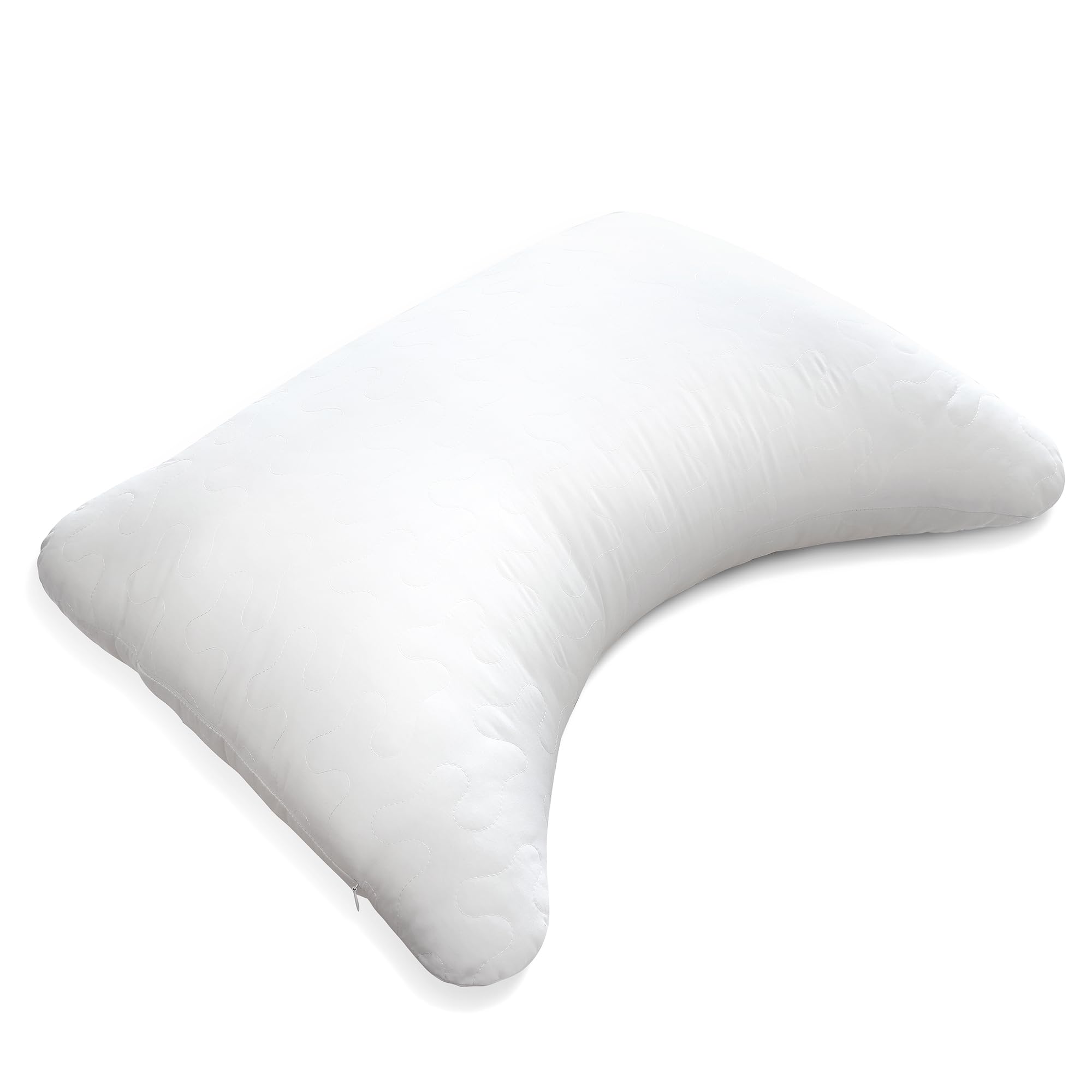 Shatex Neck Pillow Queen Size 28 x 20 inch, Curved Extra Firm Bed Pillow with Adjustable Insert Provides Stronger Support - for Back, Stomach & Side Sleepers