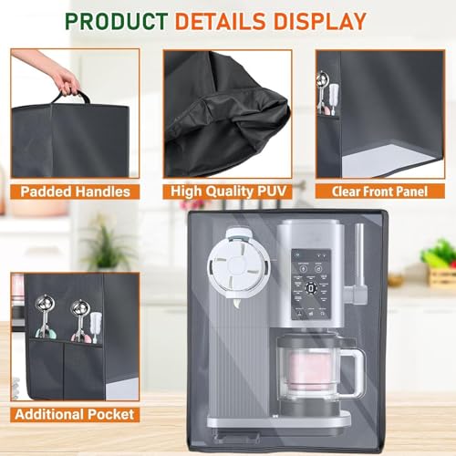 Funda para máquina de hielo con ventana transparente y protección térmica para cocina 6