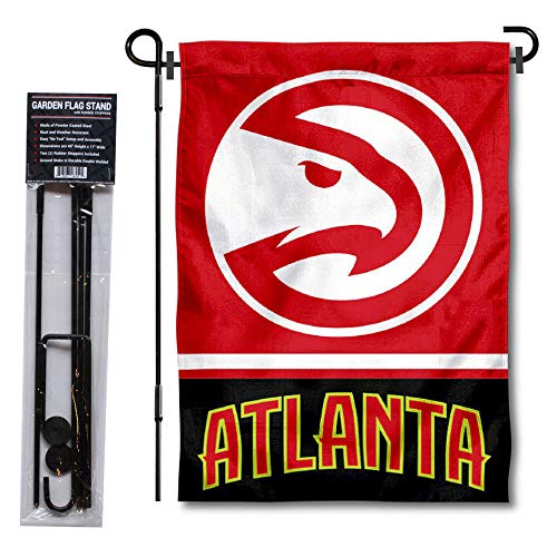 Drapeau de jardin Atlanta Hawks avec support WinCraft pour extérieur