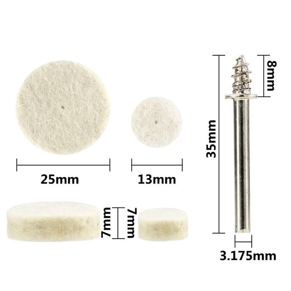 Kit de accesorios para herramientas rotativas abrasivas de 343 piezas, disco de lija, rueda de pulido de lana, rueda de cepillo de alambre, cabezal de pulido con mandril, juego de 343 piezas, 1