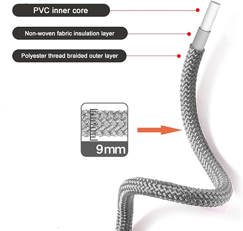 Miniatura 3 de Cuerda de saltar con peso para mujeres, hombres, adultos, fitness, cuerda de saltar con cuerda ajustable de algodón y PVC, mango de aluminio +