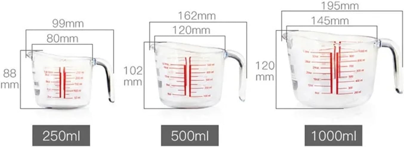High Temperature Resistant Glass Measuring Cup With Scale Home Kitchen Baking Tools Large Capacity Transparent Milk Tea Mug(250ml)