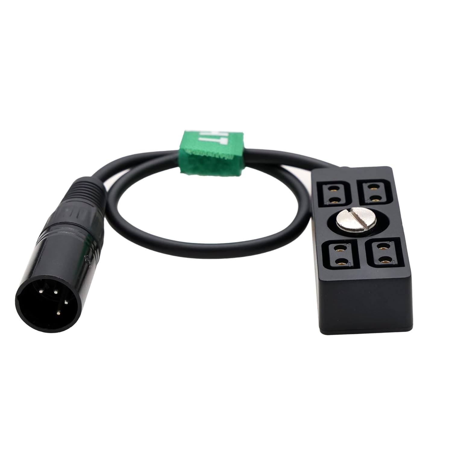 Power Splitter Hub 1/4"-20 Mount, XLR Male 4pin to D-Tap P-Tap Female 4-Port Adapter 1 to 4 for Camera Battery 30cm